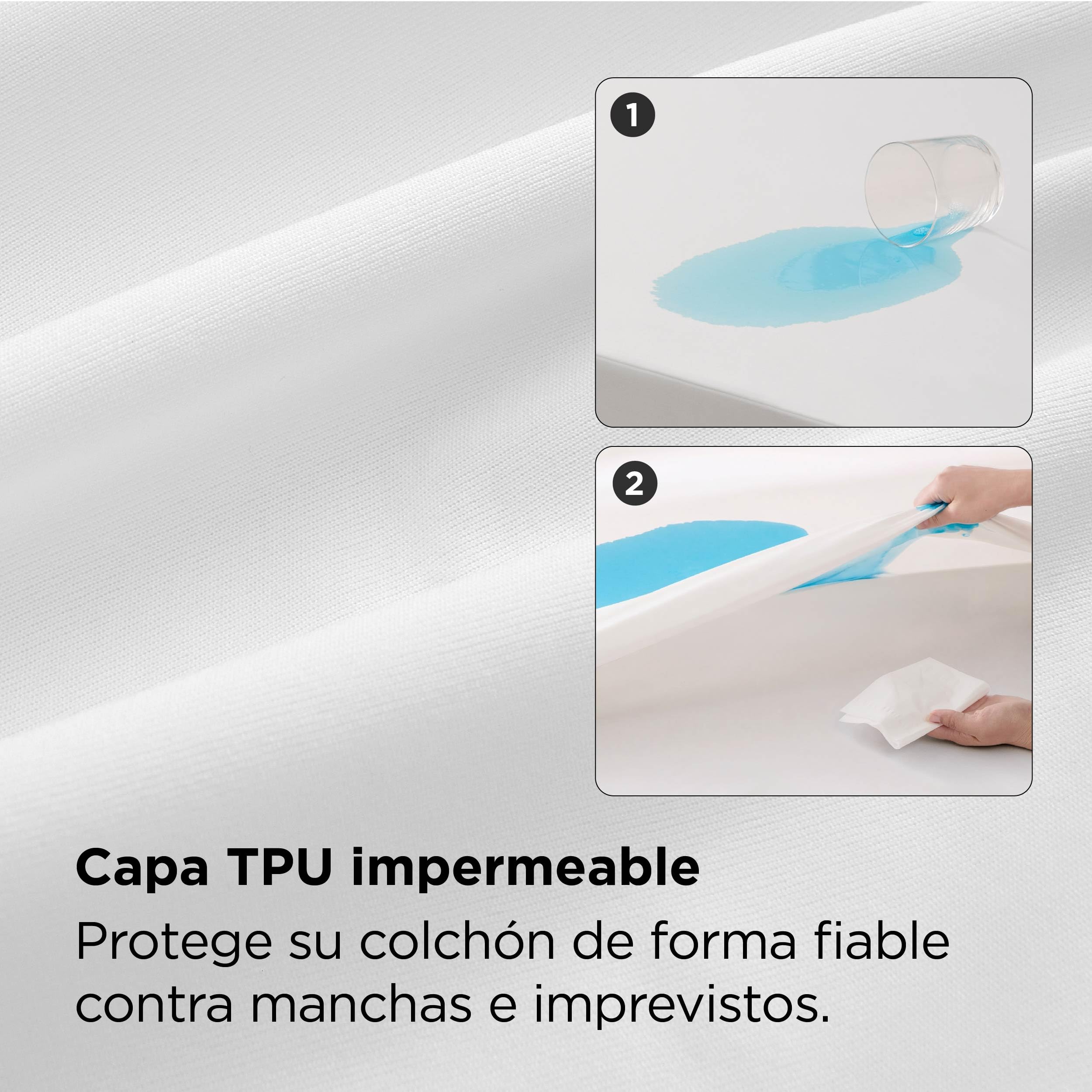 BEDSURE Protector de colchón 140 x 190 x 30 cm, Resistente al Agua contra ácaros y chinches, protección contra la Humedad, protección contra alérgicos, Lavable a 40°, Antideslizante