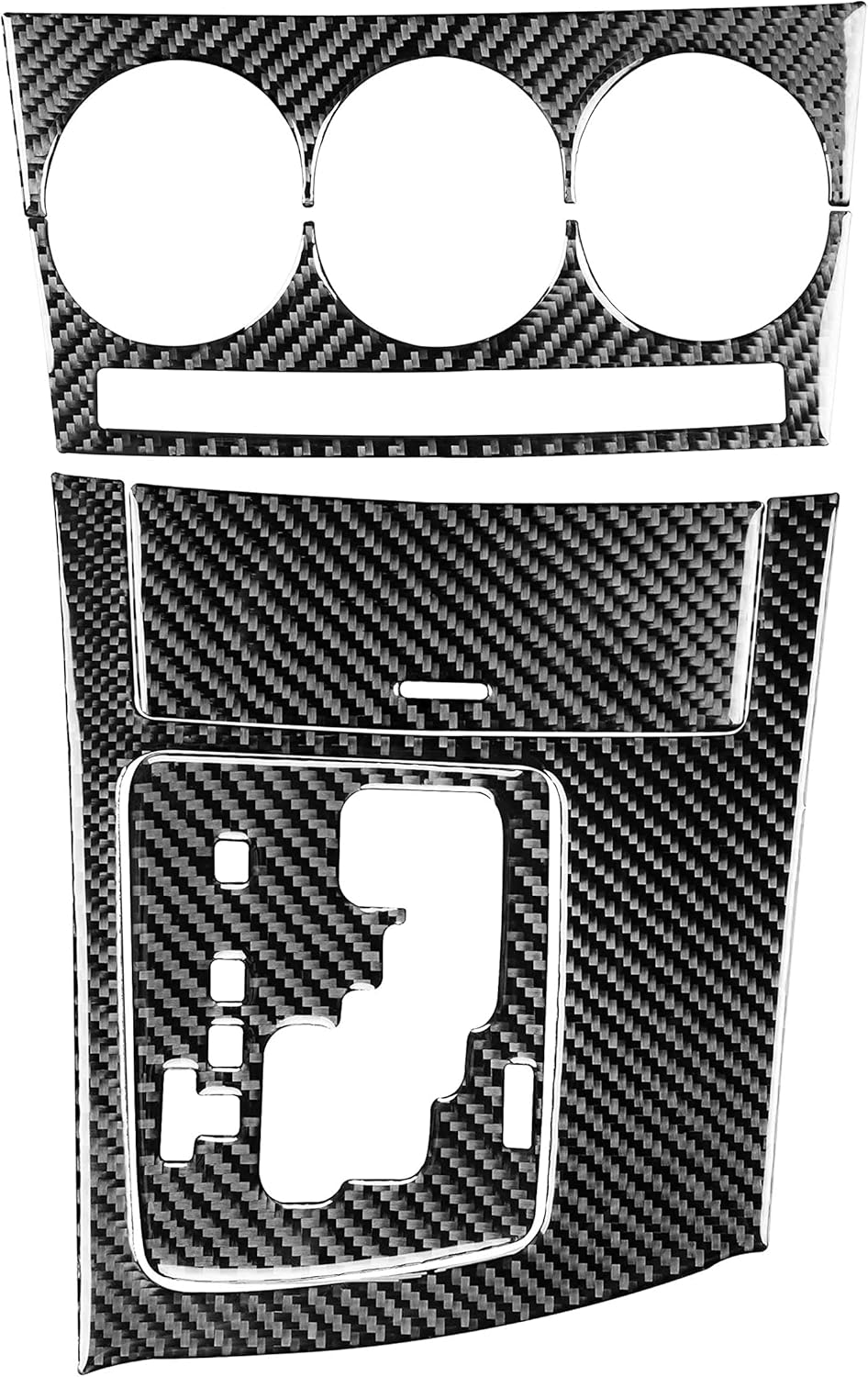 Real Carbon Fiber Center Air Condition Frame Gear Shift Set Cigarette Lighter Panel Decal Accessories Interior Trim Sticker Cover Compatible with Mazda 3 Axela 2010-2013 Mazdaspeed 3 Black- A - Kit