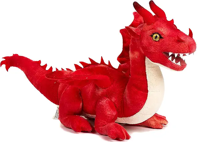 Uni-Toys Red Dragon Plush Toy - 40 cm Fantasy Stuffed Animal