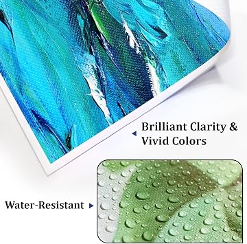 Canvas Roll Wide format Inkjet Printing Glossy ECO-Solvent Polyester Waterproofed Canvas Roll for Printing Drawing Oil Acrylic Or Water-Based Painting(300GSM Glossy ECO-Solvent 36x100ft)