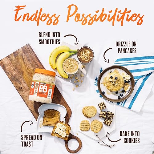 Miniatura 4 de Polvo para mantequilla de cacahuete de PBFit en polvo de cacahuete en polvo que se extiende de pátanos prensados asados reales 028oz de proteínas 2