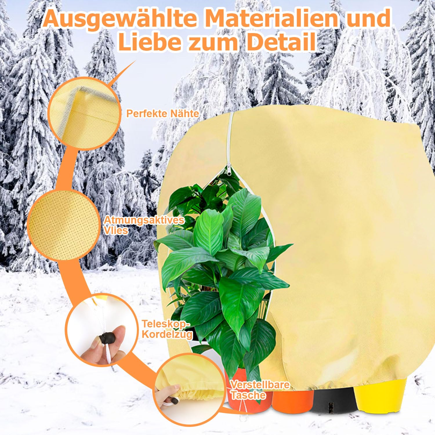 2PCS Winterschutz für Pflanzen, 250x360cm Pflanzenschutz Winter, überwinterungszelt für Pflanzen, Winterschutz für Kübelpflanzen, Frostschutz Pflanzen, Wintervlies für Pflanzen Frostschutz Palmen-XXL