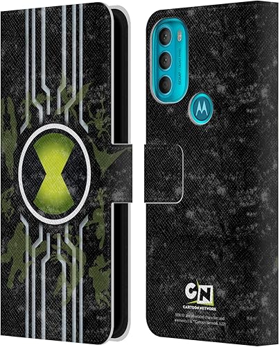 Head Case Designs Funda con licencia oficial de Ben 10 Alien Force Omnitrix Graphics - Funda de piel tipo cartera compatible con Motorola Moto G71 5G