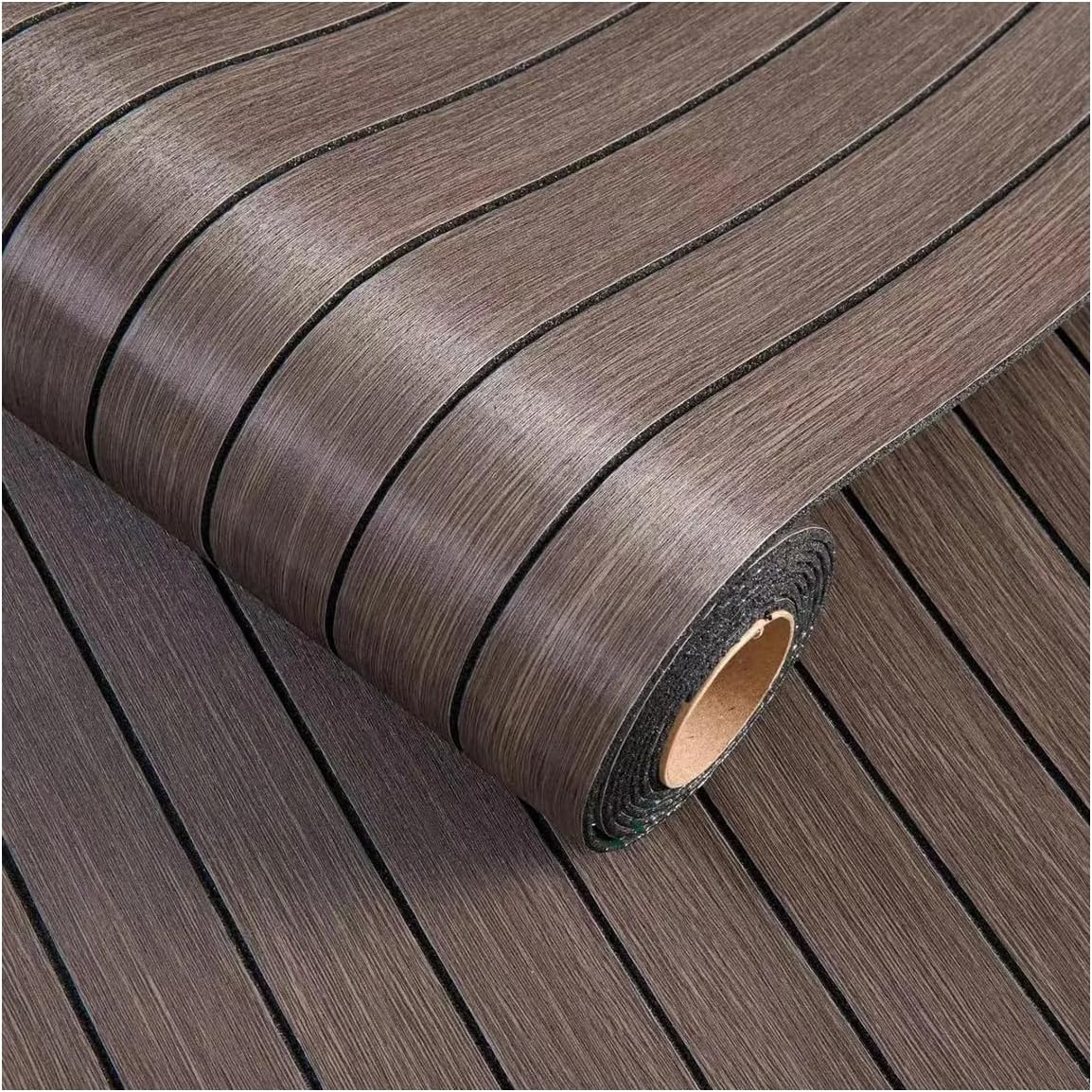 3mm Thick Foam Wall Panel 15.7x118 Inches Peel and Stick Wood Slat Effect Foam Panels 3D Textured Panel for Ceiling TV Walls Background
