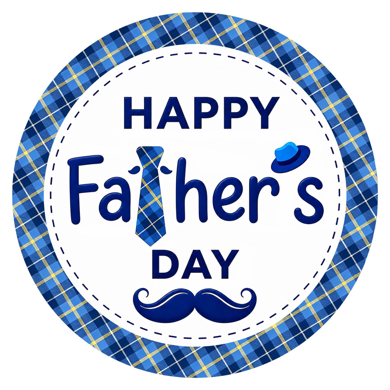 Happy Father’s Day Stickers 60pcs, Round Father’s Day Gift Stickers for Gift Bags, Treat Boxes, Greeting Cards, BBQ Party Favors, Family Celebration Decorations