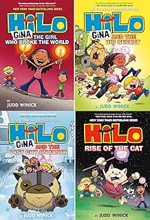 Hilo Series 4 Books Set (Book 7 - Book 10): The Girl Who Broke the World, Gina and the Big Secret, Gina and the Last City on Earth, Rise of the Cat