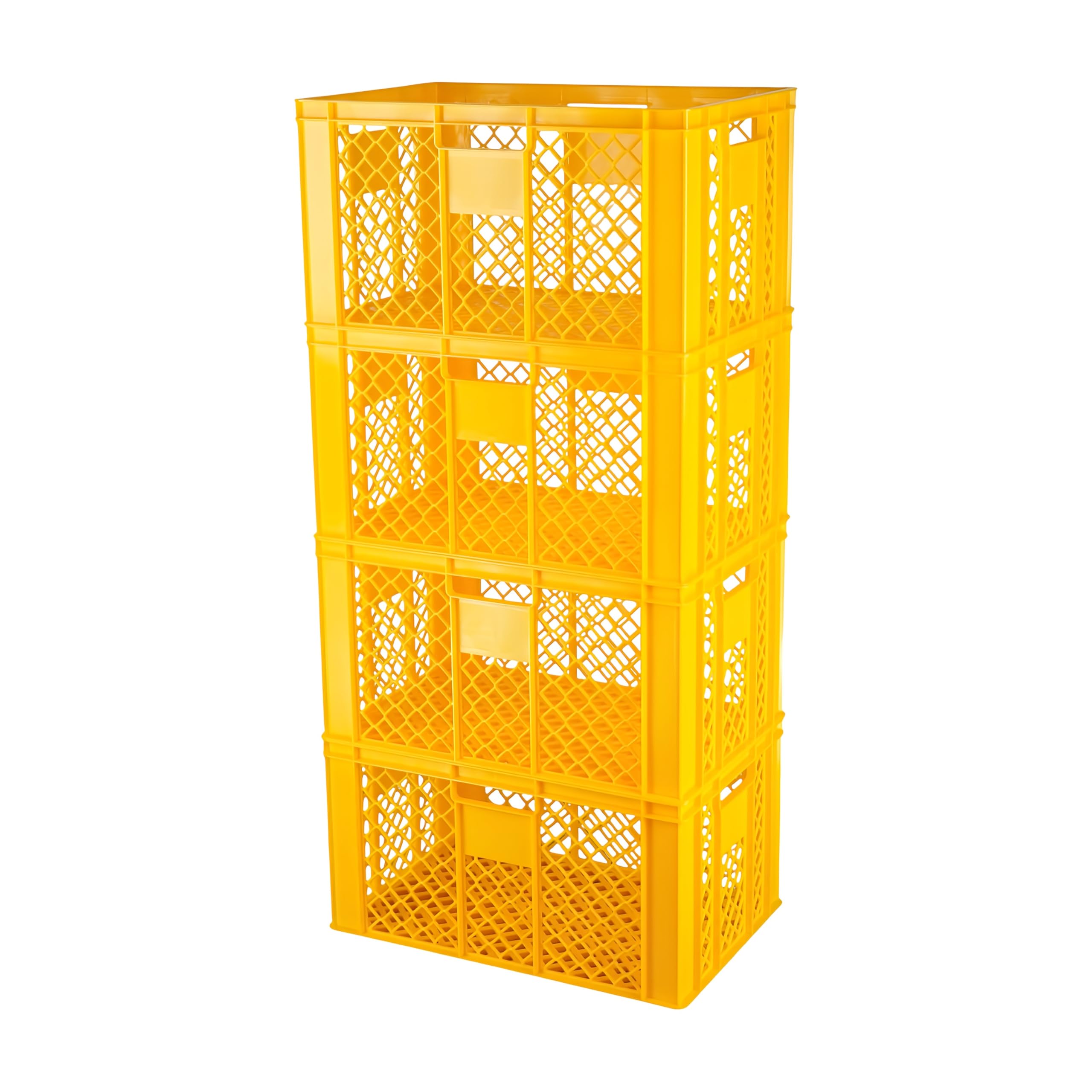 Logiplast 4 Stück Bäckerkisten Brotkisten 600 x 400 x 320 mm in gelb