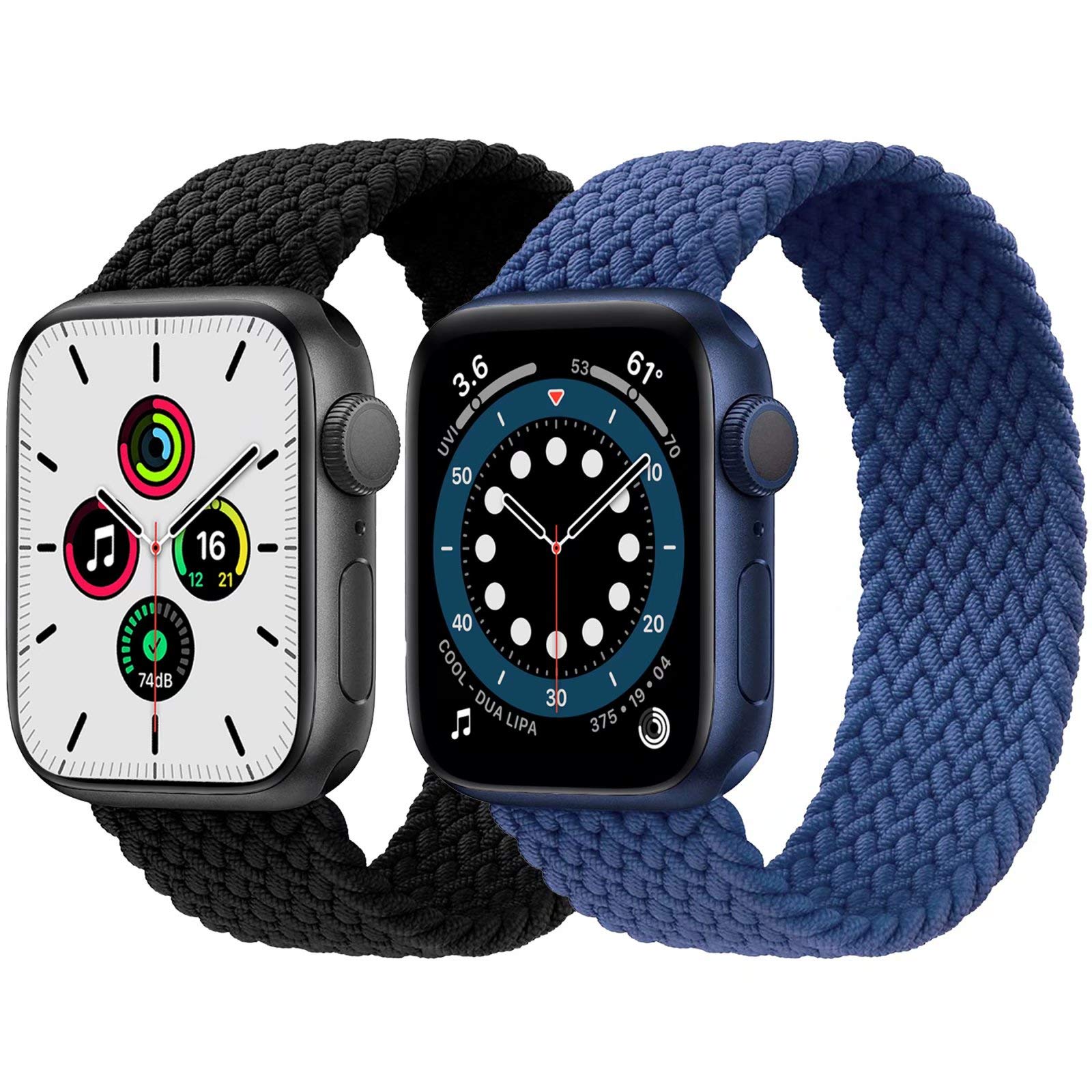 Solo Loop Strap Compatible with Apple Watch Band 38mm 40mm 41mm 42mm 44mm 45mm 49mm,No Clasps No Buckles Stretchable Braided Sport Elastics Replacement Wristband for iWatch Ultra Series 8/7/6/5/4/3/SE