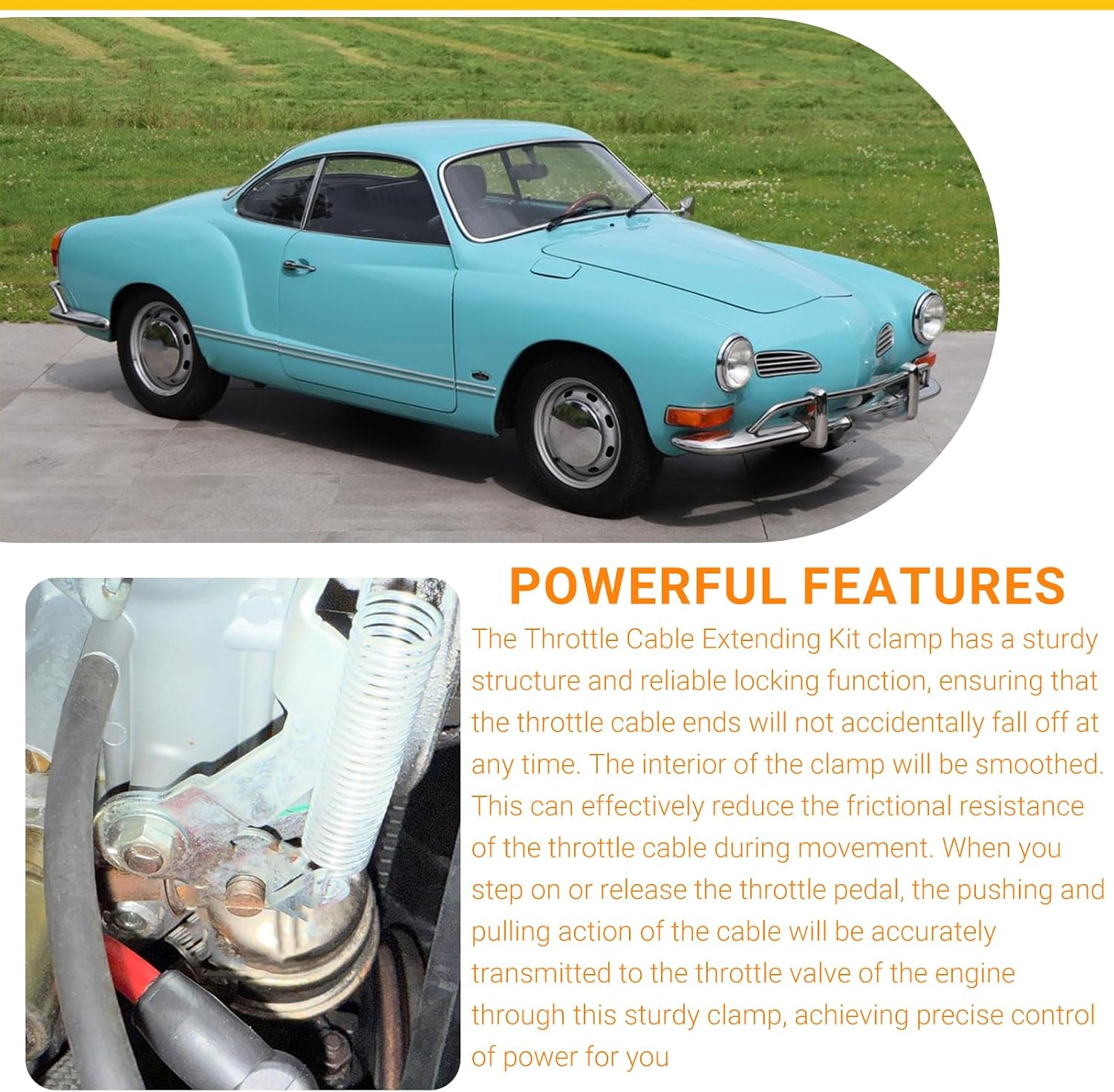 Throttle Cable Barrel NutCompatible with VW Karmann Ghia 56-74(4 Pcs) | Compatible with Beetle/Bug,Transporter/Bus(50-79),Squareback/Fastback(61-73) Accelerator Cable Connector,for Heater Cables