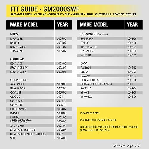 Vista 3 de Scosche GM2K-WP - Adaptador de interfaz de repuesto estéreo de fábrica, compatible con vehículos GM seleccionados 2000-13, arnés de cableado