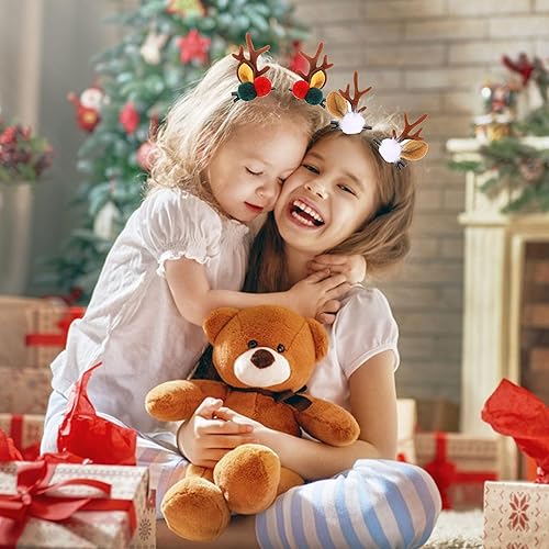 Miniatura 3 de Beleki - 4 pinzas para el cabello de Navidad, 4 piezas de cuernos de reno, horquillas de ciervo de Navidad, tocado de cuernos de animales, accesorio
