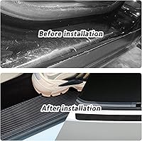 Vista 6 de Protectores de borde de puerta de automóvil de fibra de carbono, calcomanías protectoras de umbrales de puerta de automóvil antiarañazos e