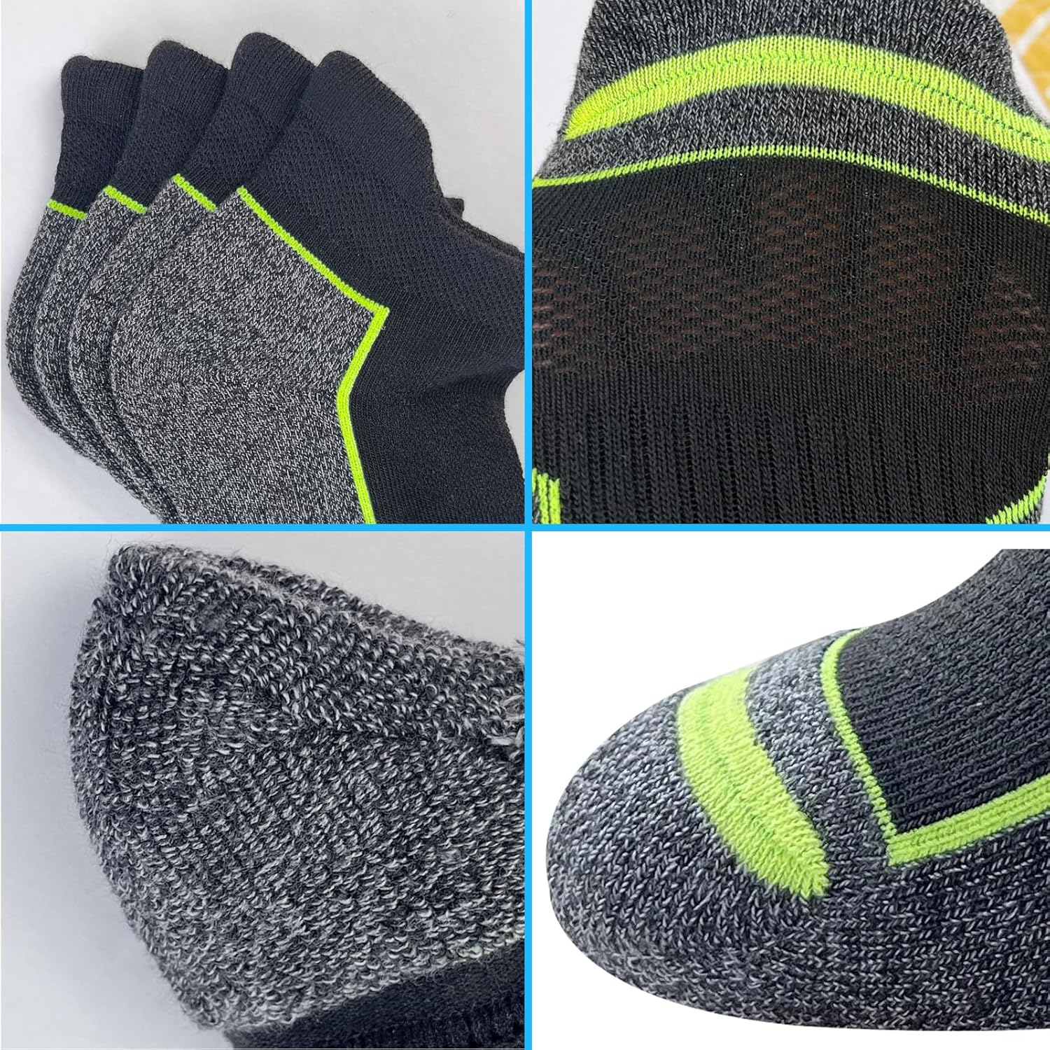 Womens Ankle Comfort Cushioned Anti-blister Wicking Athletic Running Socks 5 Pairs - Image 6