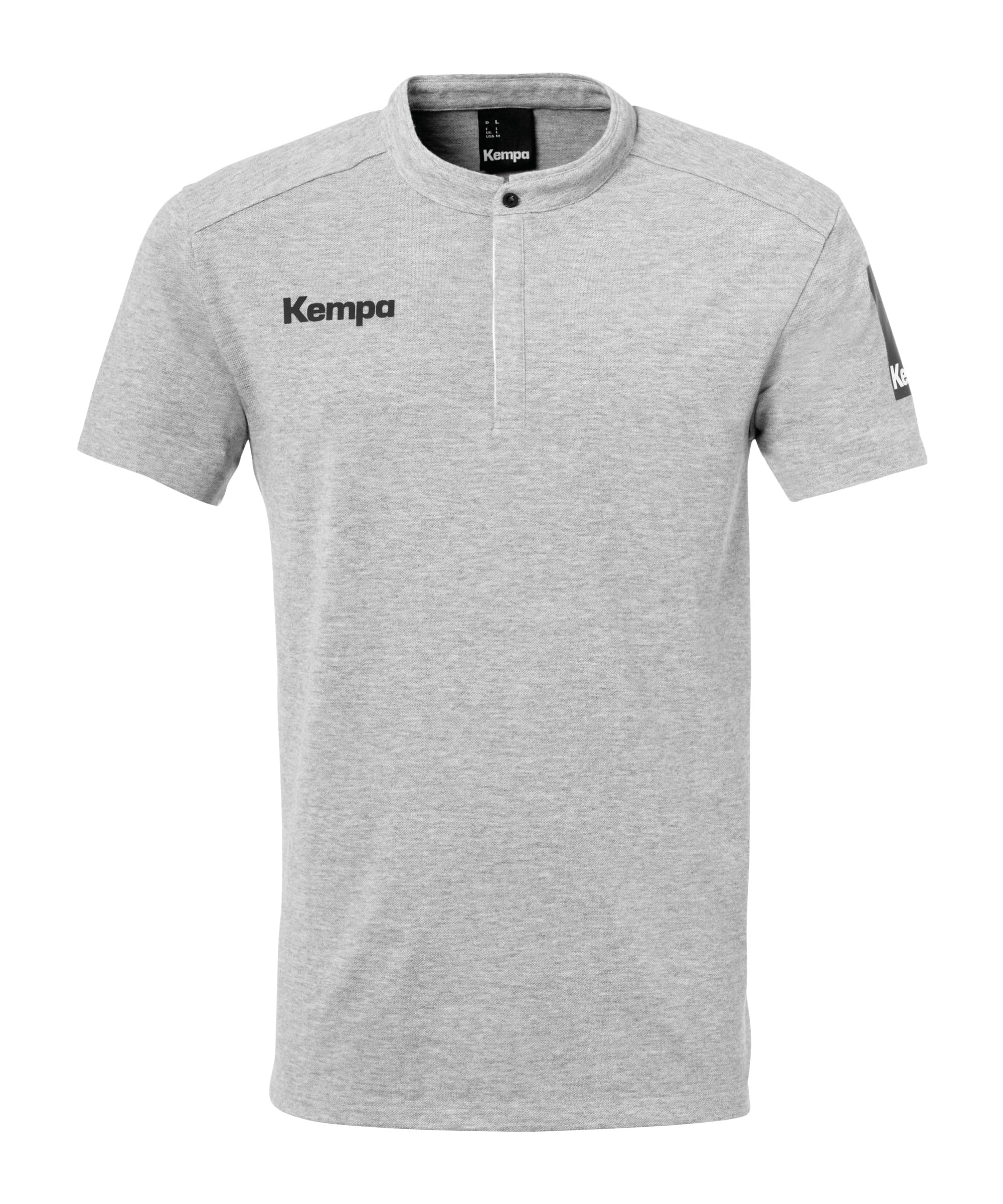 Kempa Men's Status Polo Shirt Handball Game t-Shirt, gris Melange, XXXL