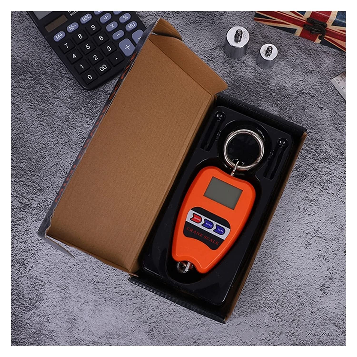 Bilancia Digitale per Gru Mini Bilancia pesapersone Industriale Bilancia pesapersone Digitale Rossa 200 kg / 441 libbre Compatibile con la Fabbrica di fattorie al Coperto All'aperto per