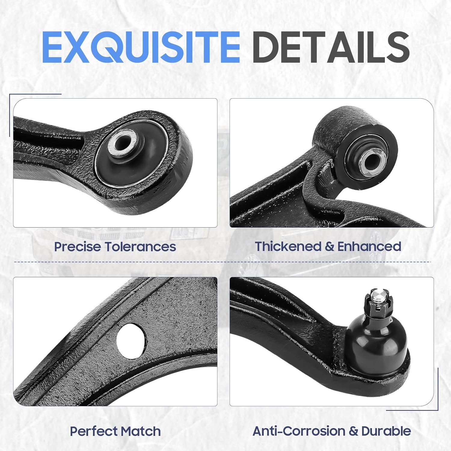 Front Lower Control Arms w/Ball Joints Sway Bar End Links-Driver and Passenger Side Suspension Kits for 2006 Acura MDX, 2006-2008 Honda Pilot K621349 K621350 (4pc)