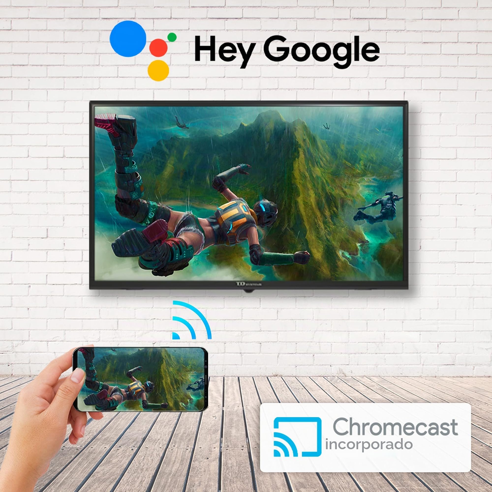 TD Systems - Smart TV 55 Pulgadas 4K Android 11, Control por Voz, televisión TDT HD. Televisor con 3 años de Garantia - PRIME55C14S