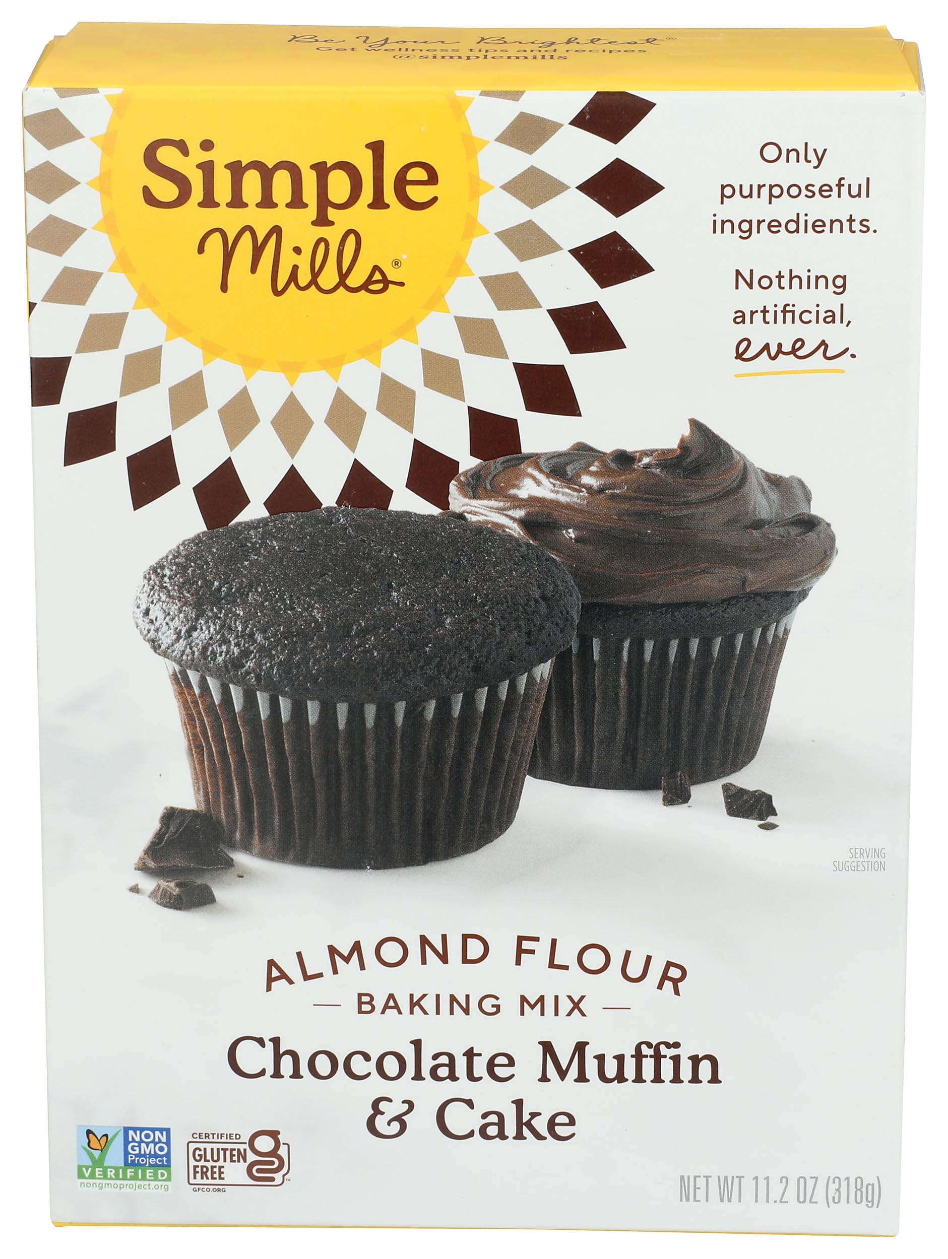 Simple Mills, Chocolate Muffin & Cake Almond Flour Mix, 11.2 Ounce