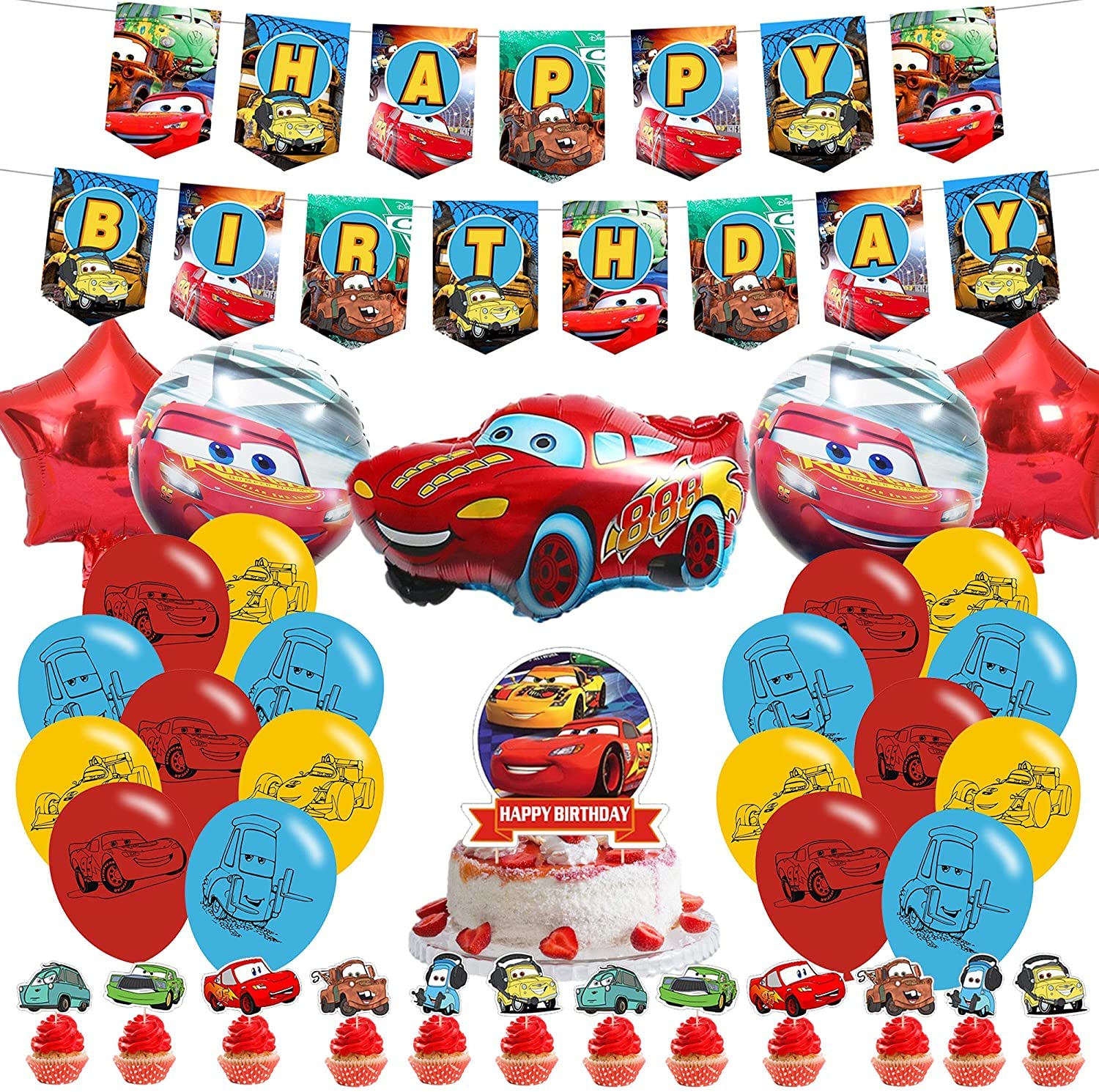 Cars Mcqueen Birthday Party Supplies Cars Mcqueen Birthday Party Supplies
