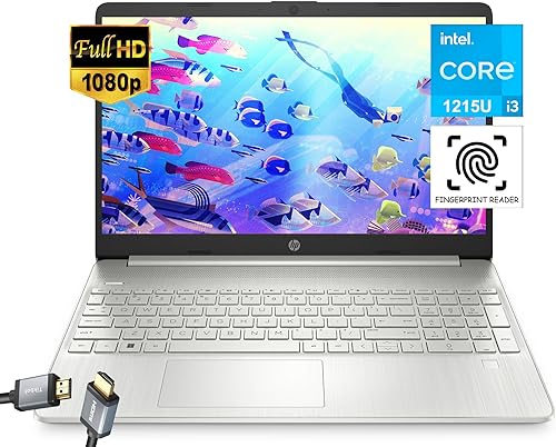 HP Laptop de negocios 15 Pantalla FHD de 15.6 pulgadas (1920 x 1080) Intel Core i3-1215U (Beat i5-1155G7) Win 11 Home Duración de la batería de
