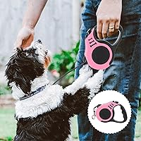 Vista 6 de POPETPOP Correa retráctil para perro, material de abdominales, portátil, accesorio para cachorros, mango cómodo, correa para caminar al aire libre