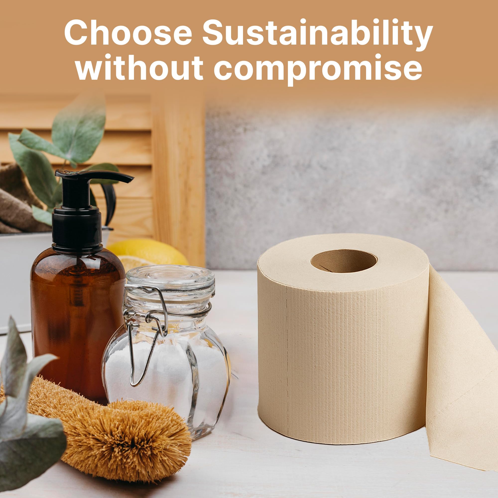 Claret Bamboo 3-Ply Toilet Roll (10 x 10 cm) | 200 Pulls Eco-Friendly | 4 Toilet Rolls in 1 Pack | OBA Free | Natural Bamboo Pulp (Pack Of 1 (4 Rolls)) - Image 5 thumbnail