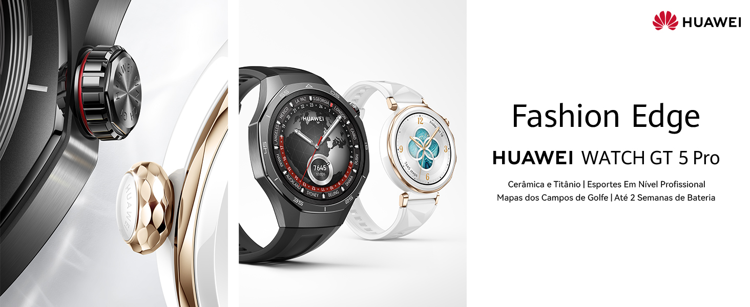 Smartwatch, HUAWEI WATCH GT 5 Pro 46mm, Cerâmica e Titânio
