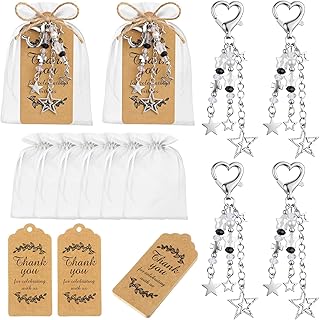 20 Set Y2K Keychain Party Favor Gift Set Cute Star Heart Keyring Bag Cha...