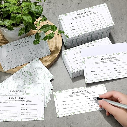 Miniatura 3 de Woanger 1500 sobres de donación y ofrendas de iglesia a granel, sobres en blanco para ocasiones religiosas, suministros de iglesia, oferta de cheques