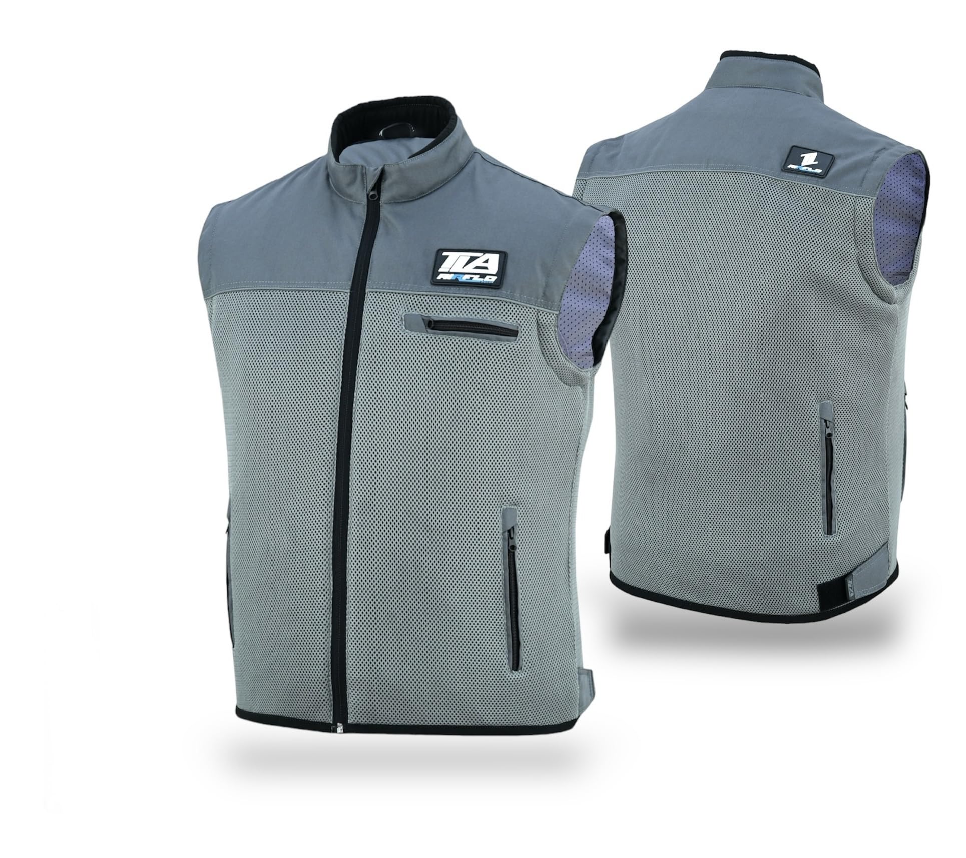 TLA AIRFLO Giubbotto moto estivo con maniche staccabili e protezioni, unisex uomo e donna, Giacca estiva moto e scooter in tessuto traforato e leggero, Gilet moto e scooter traspirante.