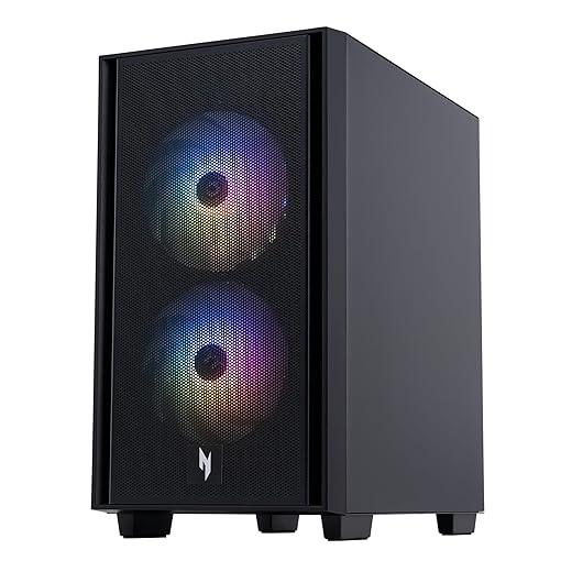 Acer Nitro 60 N60-640-UR21 Gaming Desktop | Intel Core i5-14400F 10-Core Prozessor | NVIDIA GeForce RTX 5060 Graphics (614 AI Tops) | 16 GB DDR5 | 1 to PCIe Gen 4 SSD | Wi-Fi 6 | Gigabit