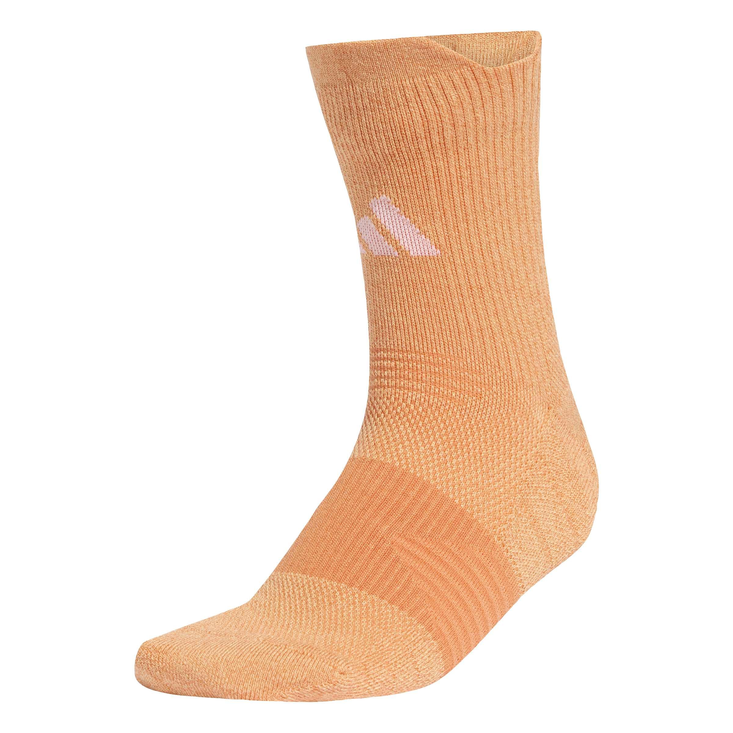 adidas Unisex RUNxCUSHIONED Sock 1PP, Dusky Orange/white, 8.5-10