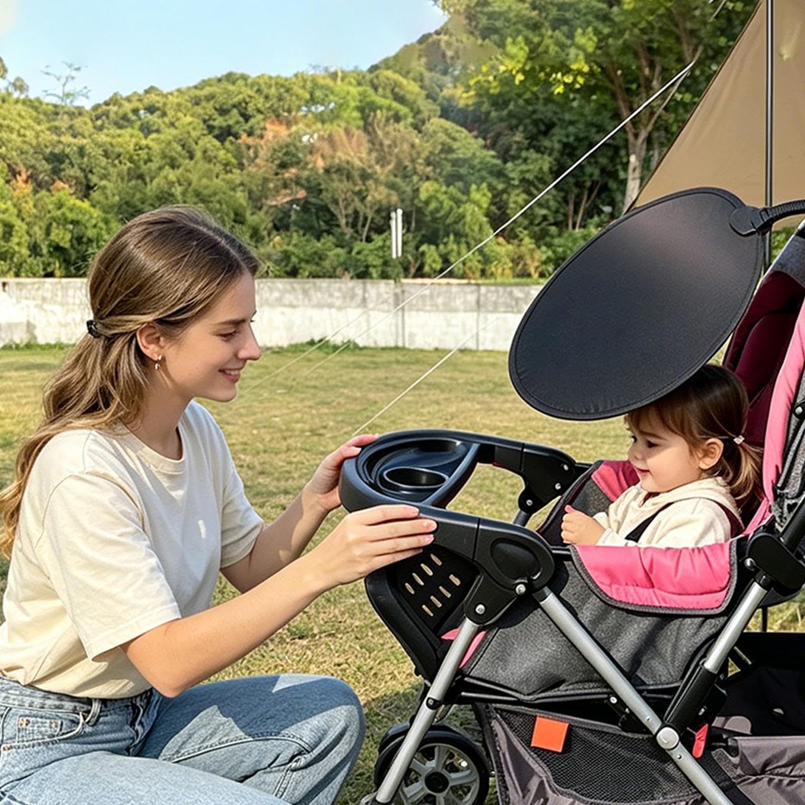 Cubierta Antisol Para Carrito | Protección UV Portátil Universal,Extensor de Sol para Silla de Paseo Infantil - para Viajes Exteriores, Parque, Playa, Paseo, Camping, Compras