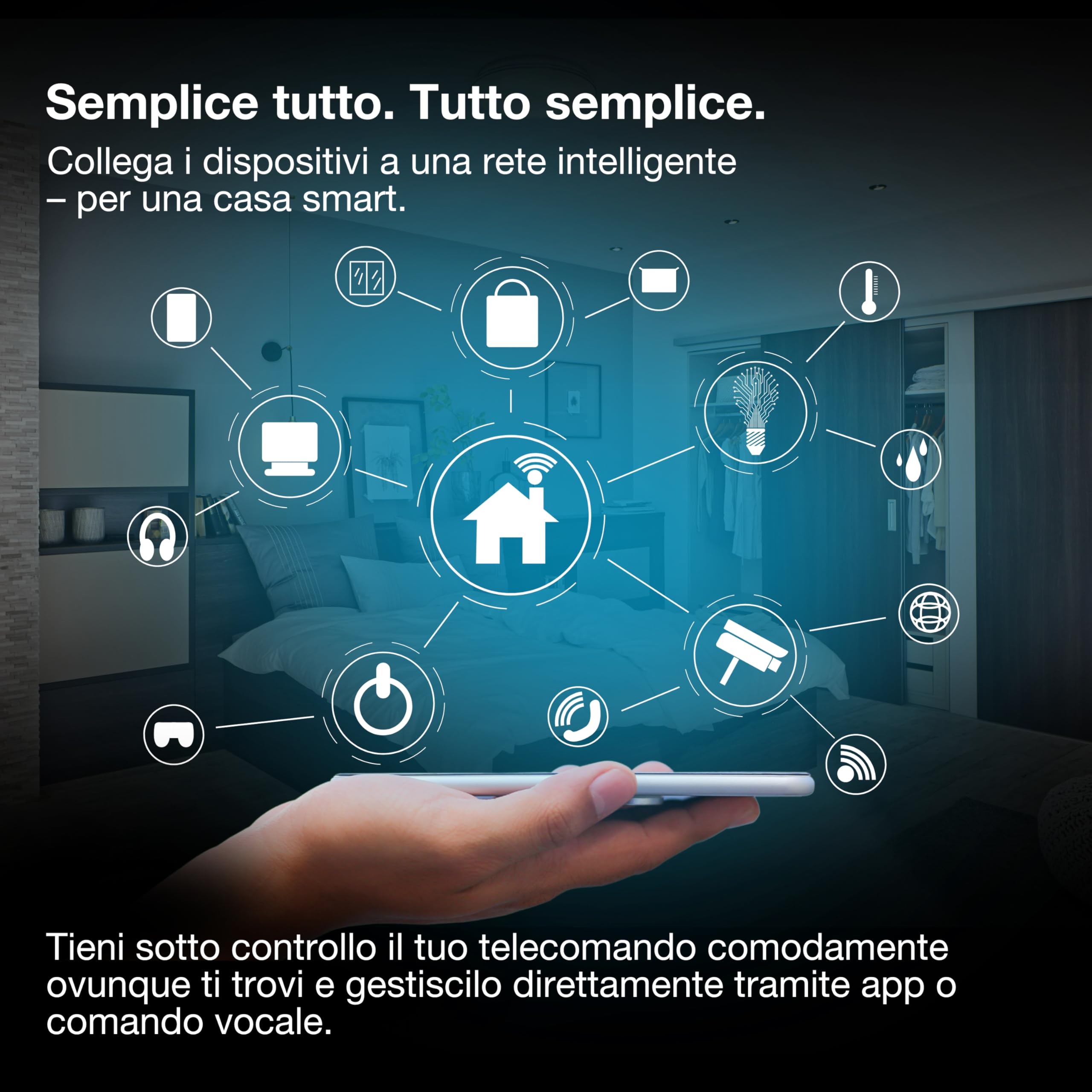 OSRAM Telecomando SMART+ WIFI, ricaricabile con USB-C in nero, protezione IP20, controllo intelligente, automazione dei sistemi Smart Home