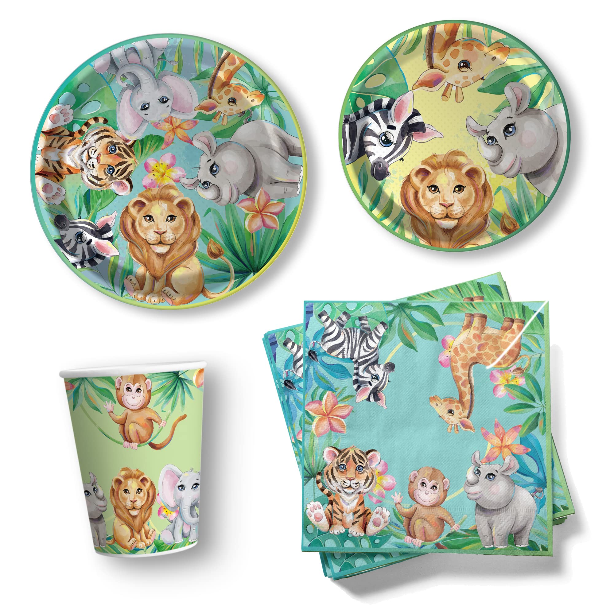 Buy Jungle Safari Plates and Napkins Party Supply Serves 16 Guests