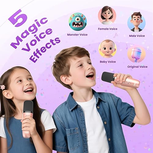 Miniatura 7 de Mini Karaoke Machine for Kids Adults, 2026 TOP Birthday Gifts for Girls 3,4,5,6,7,8+Year Old Toddler Toys, Portable Bluetooth Speaker with 2