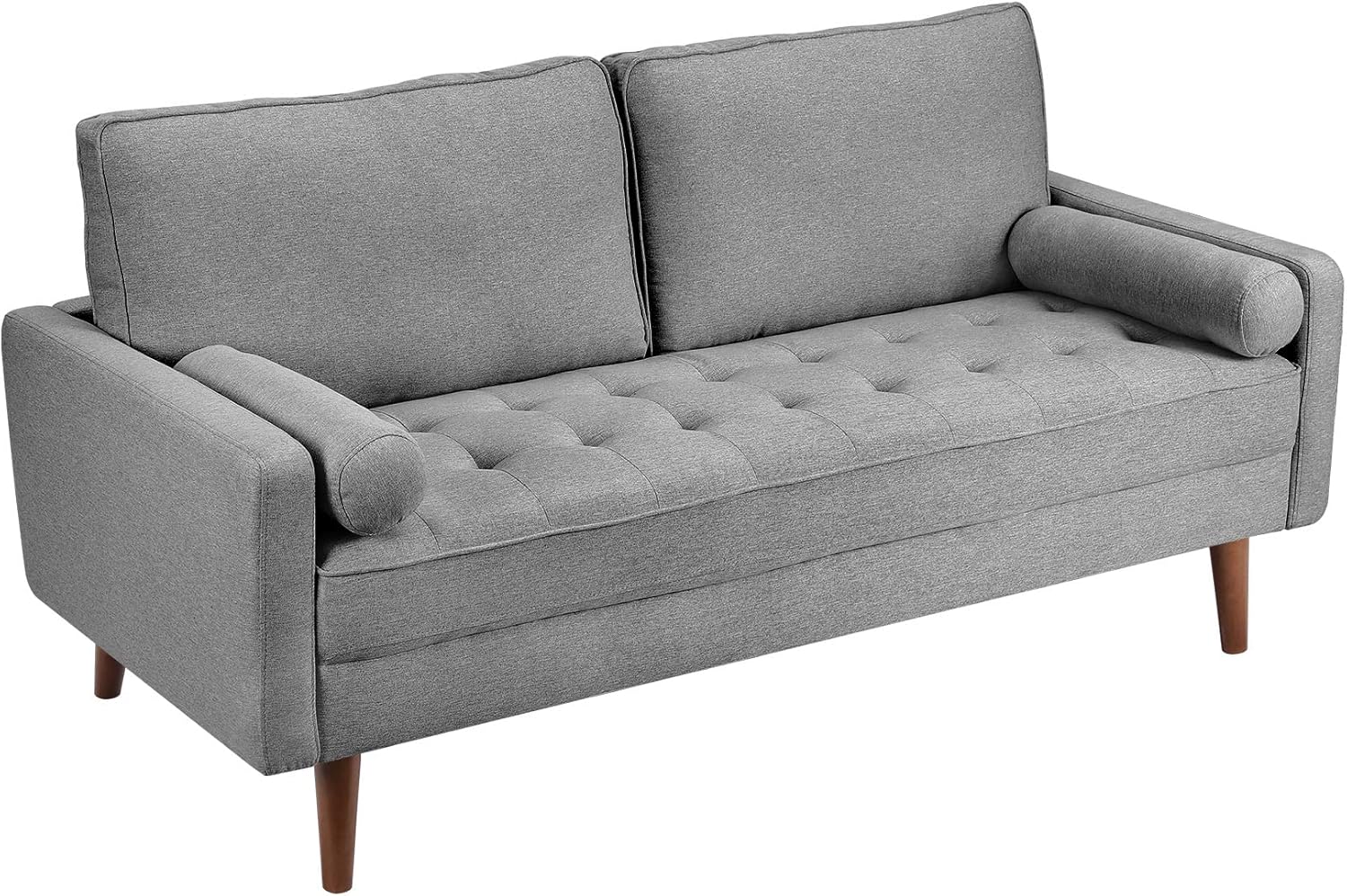 Vesgantti 2Seater Sofa, Small Fabric Sofa Couch with 2 Throw Cushions
