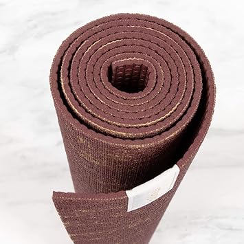 Myga Jute Yoga Mat, High Performance Vegan Floor Exercise Mat, Eco Friendly Biodegradable Yoga Mat with PVC Backing,72 x 24, 0.2 Thickness