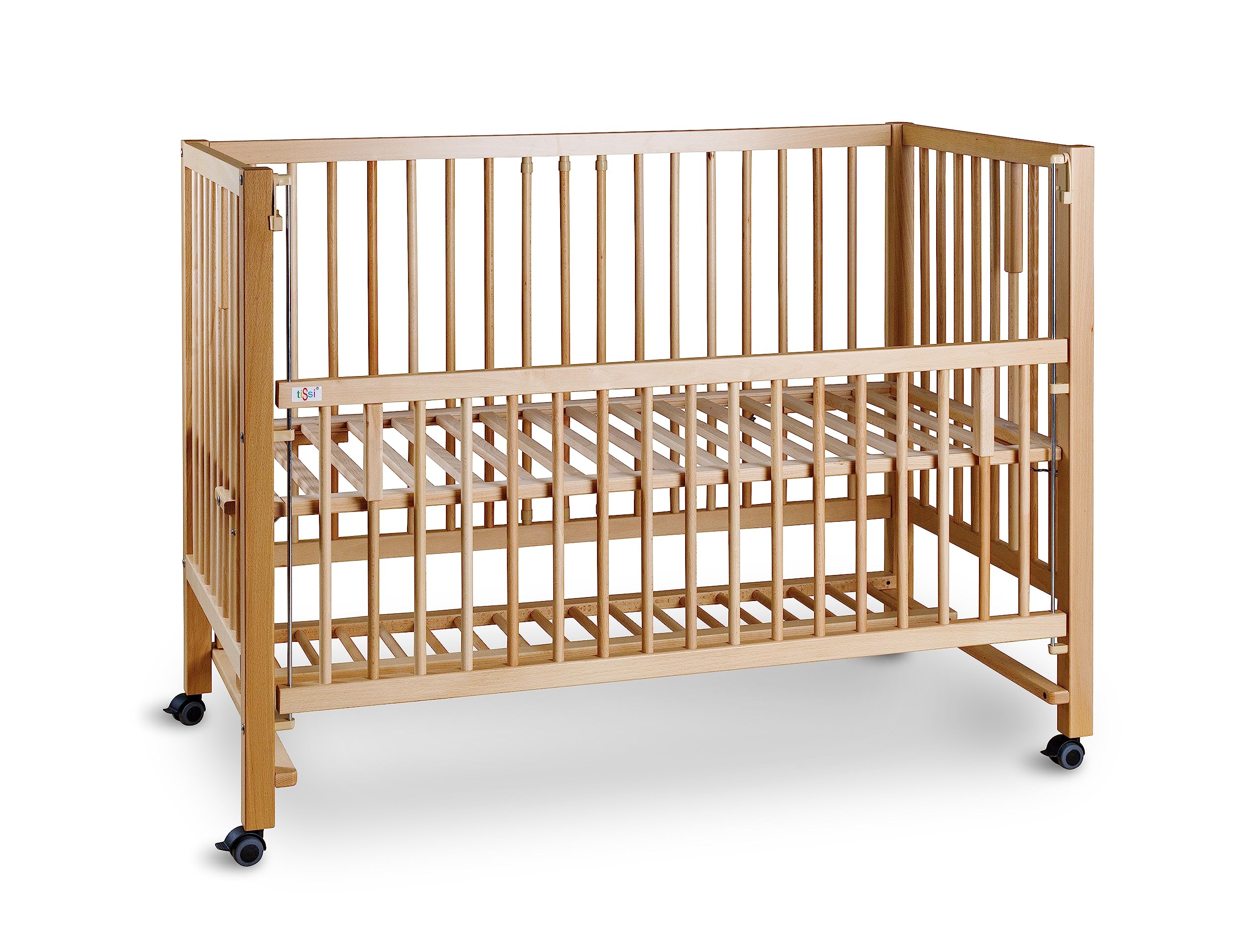 tiSsi® XXL Anstell- / Beistellbett HAJO Buche 124x64 cm (Natur)
