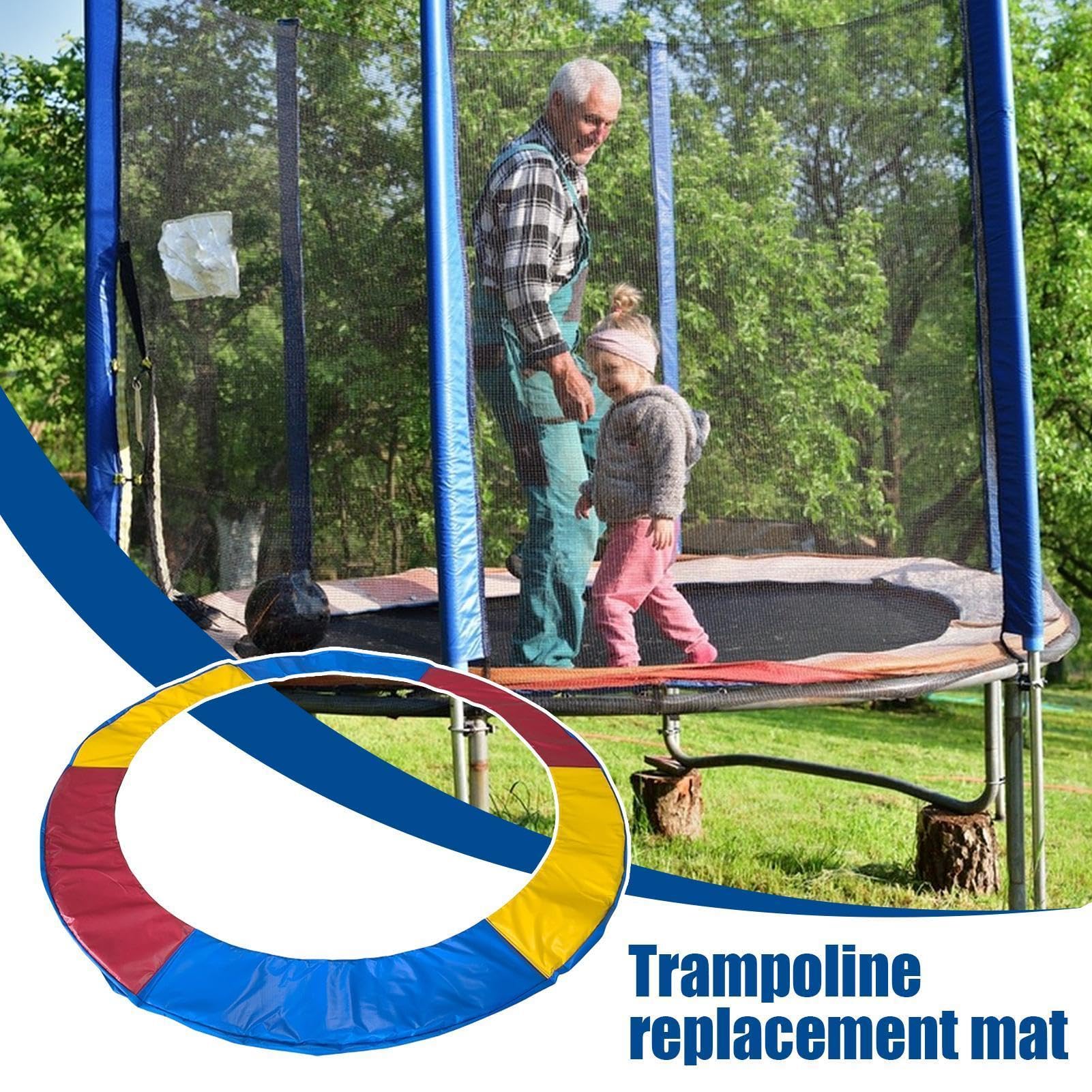 Alfombra de seguridad para trampolín | Protector de saltos colorido al aire libre | Protector de muelles de trampolín, para jardín parque al aire libre al aire libre Recreación Espacio Juegos Gimnasio