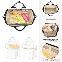 Vista 2 de Damero Mochila para extractor de leche con divisor interior, bolsa de bombeo con funda para laptop y múltiples bolsillos, se adapta a la mayoría