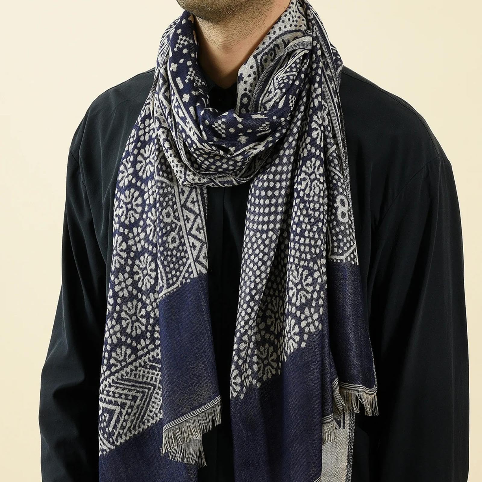 Schals Tücher Halstuch Scarf Mode Herren Schal Baumwolle Leinen Herbst Winter Warm Halstuch Lange Weiche Stola Schal Casual Herren Schal Schals