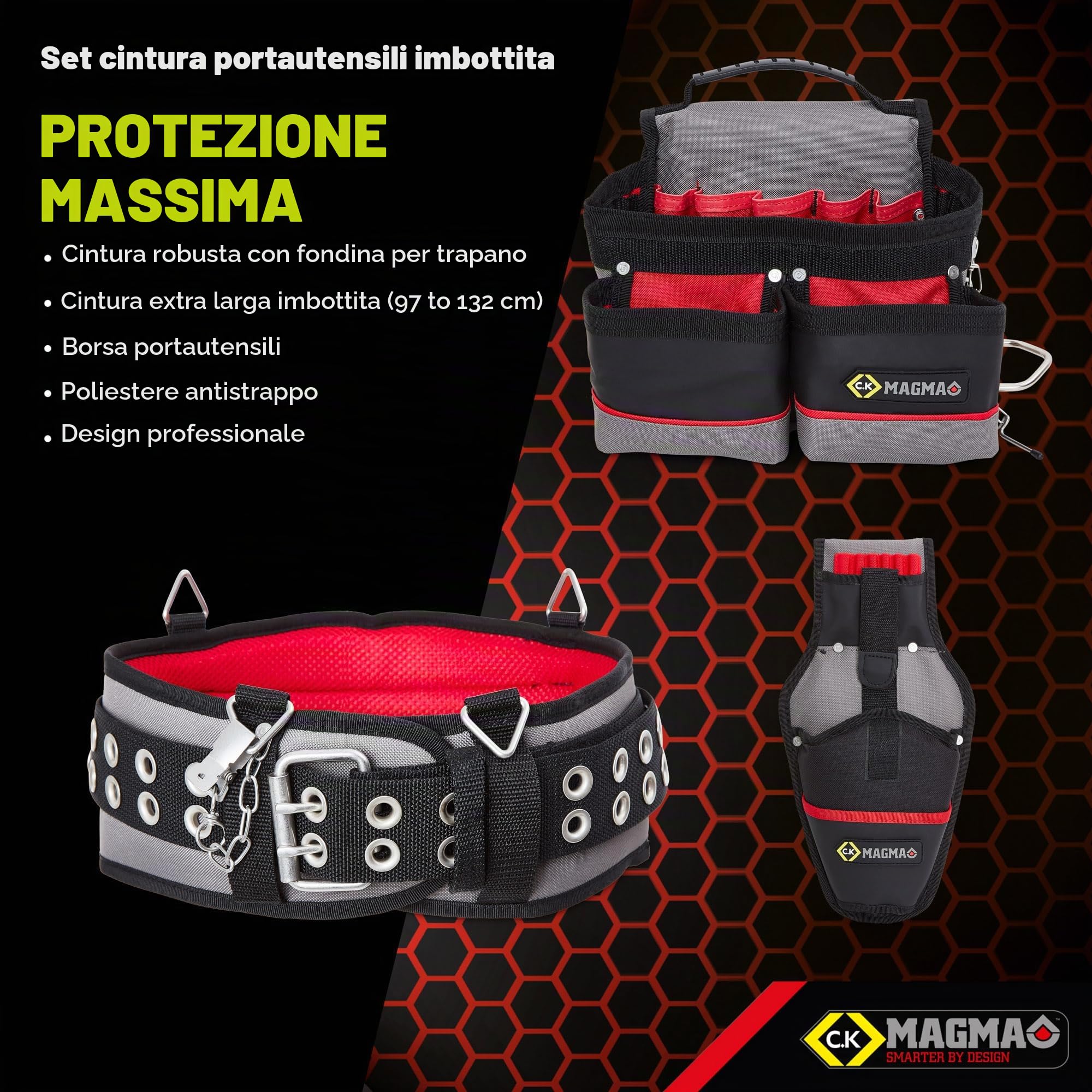 C.K MAGMA MA2738 - Cintura porta attrezzi di alta qualità