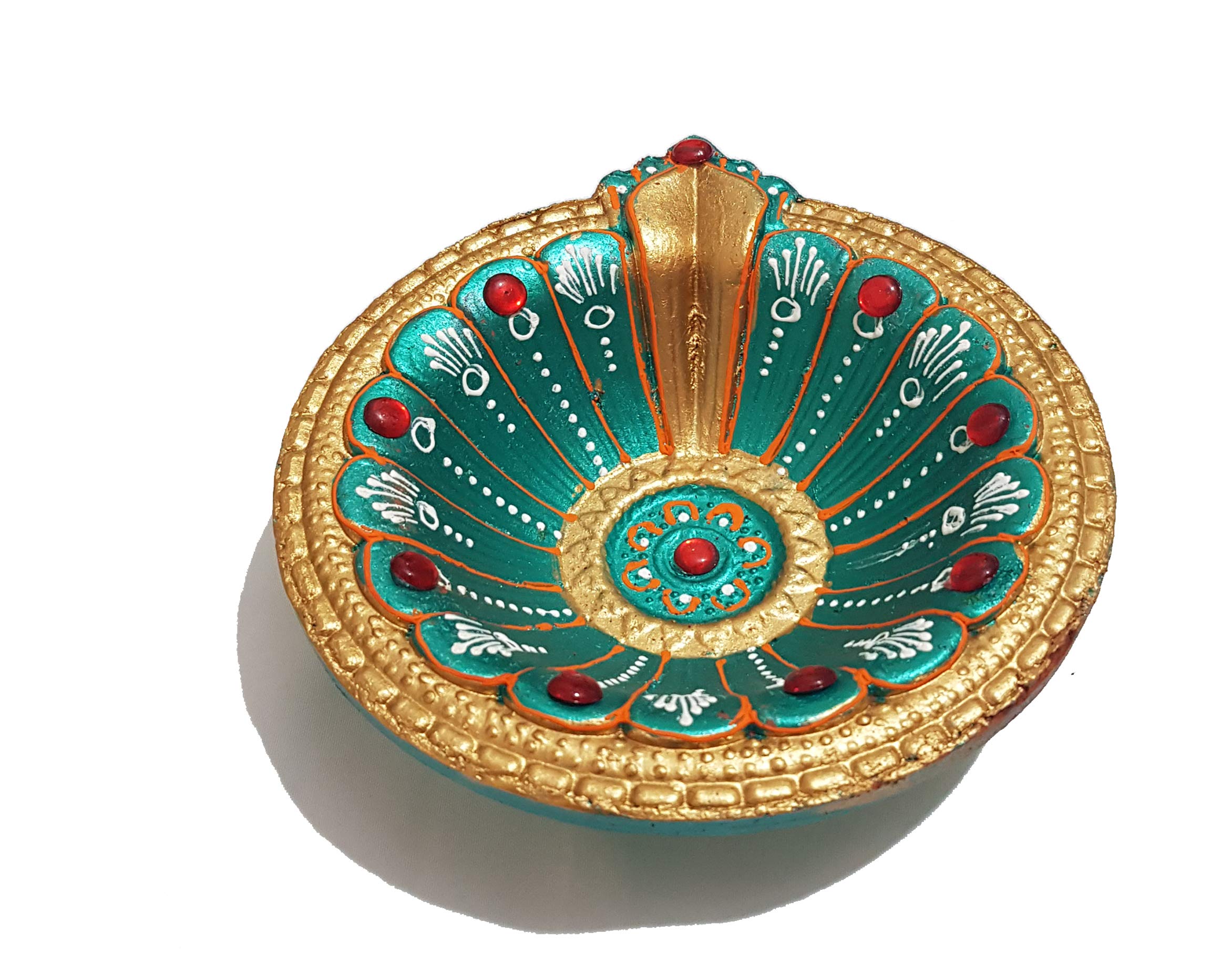 Pure Source India Terracotta Decorative Diya (Multi_5.3 Inch X 5.3 Inch X 1.3 Inch) (B07XFG2KFM) Amazon Price History, Amazon Price Tracker