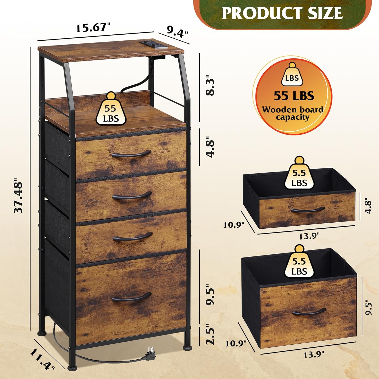 Elevate Your Space: WLIVE 4 Drawer Dresser & Nightstand Review