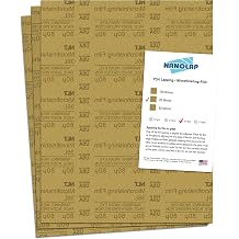 PSA Microfinishing Film, 3 Pc 80 Micron 180 Grit Adhesive Polishing Paper, 8-1/2 x 11 Fine Sanding Film for Scary Sharp Sharpening System, Lapping, or Polishing Jewelry, Aluminum Oxide AO