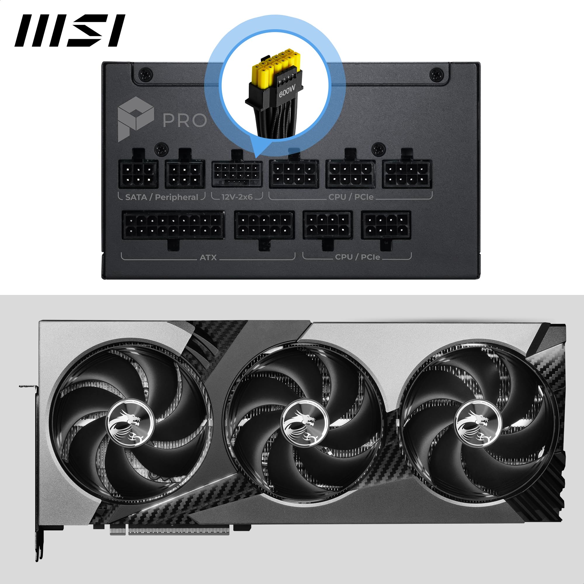 Amazon.com: MSI PRO A850PL PCIE5, Fully Modular Gaming 850W Power