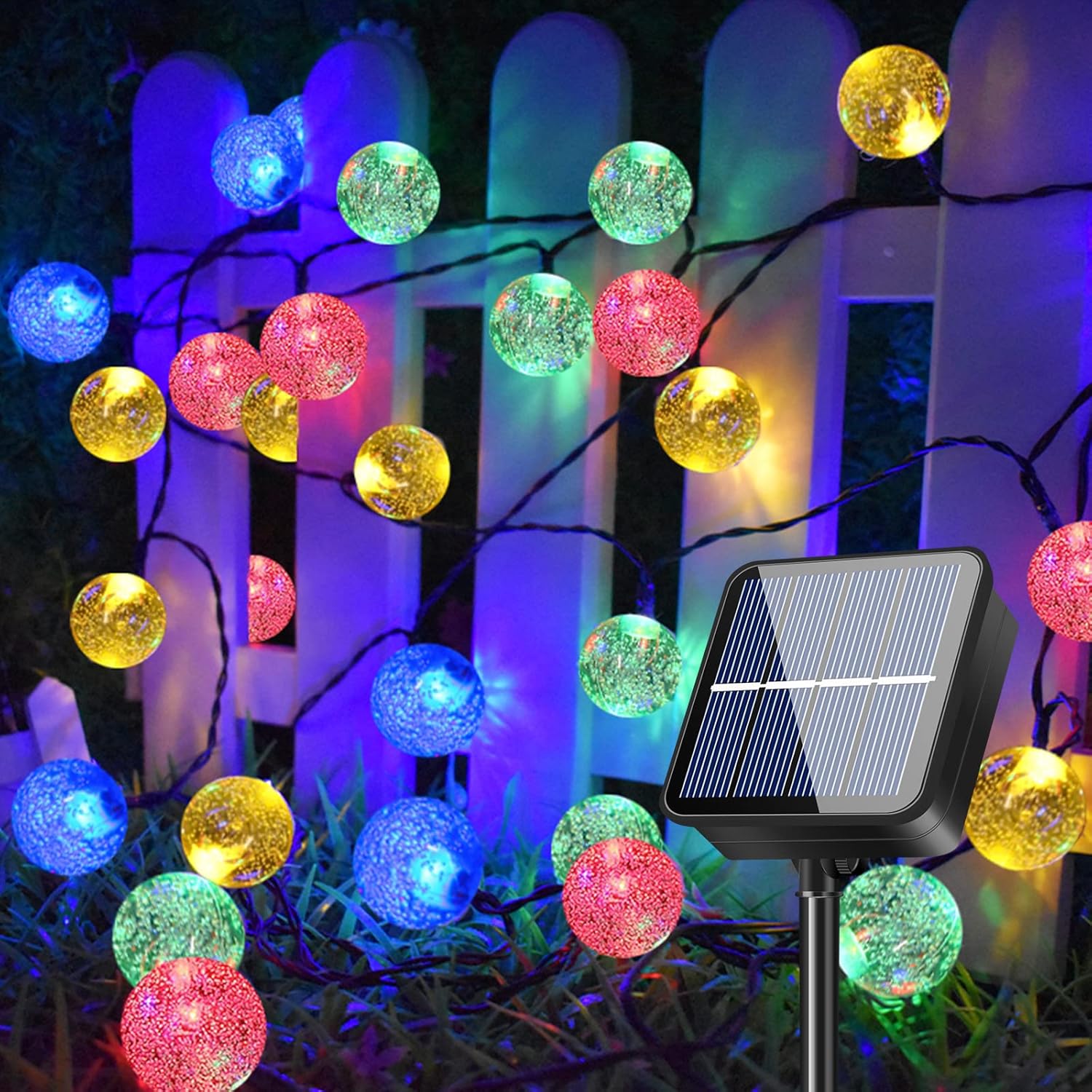 JYPS Solar Garden Lights Outdoor, 39ft/100LED Garden Fairy Lights Solar