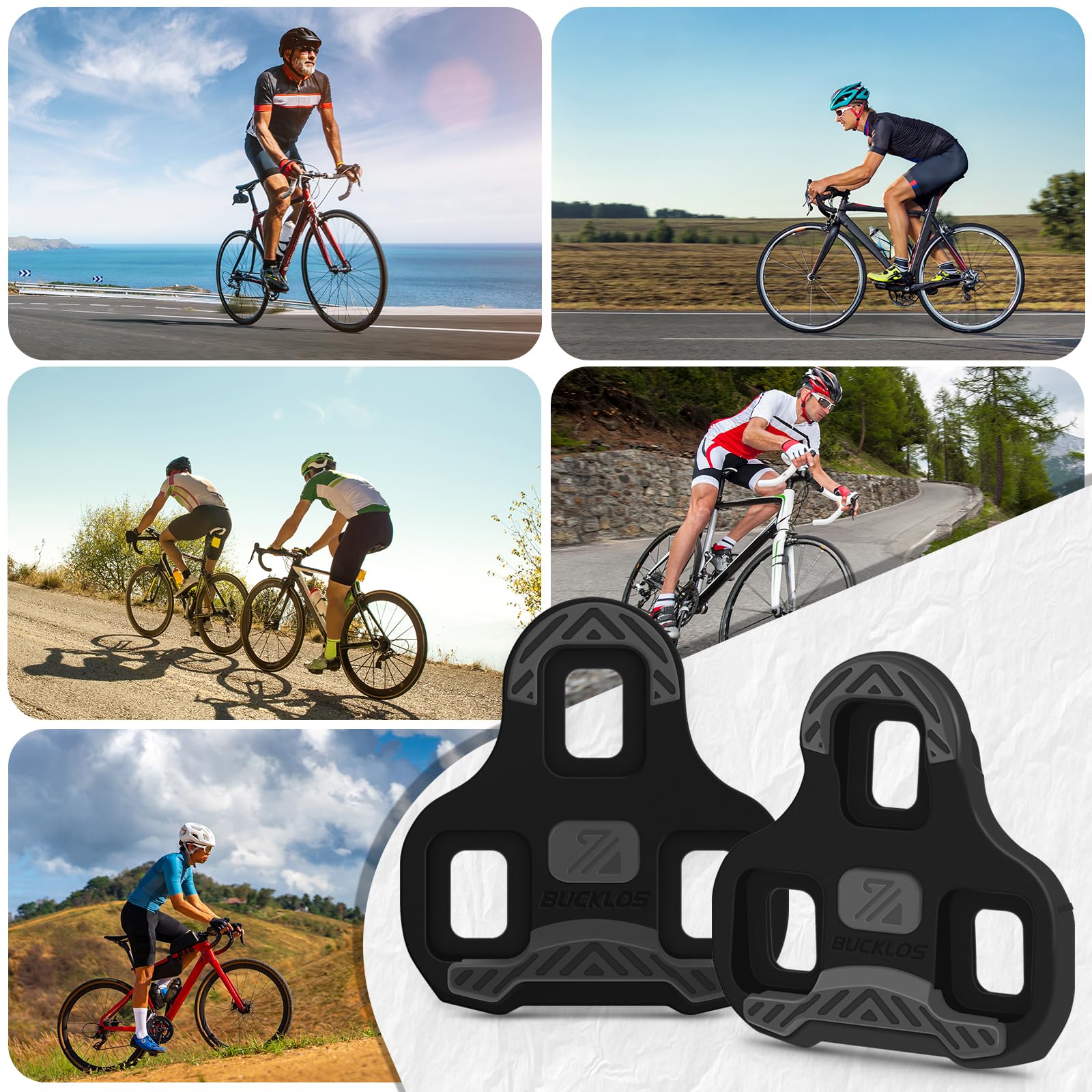 Amazon | BUCKLOS KEOクリート ロードバイク サイクリングシューズ用