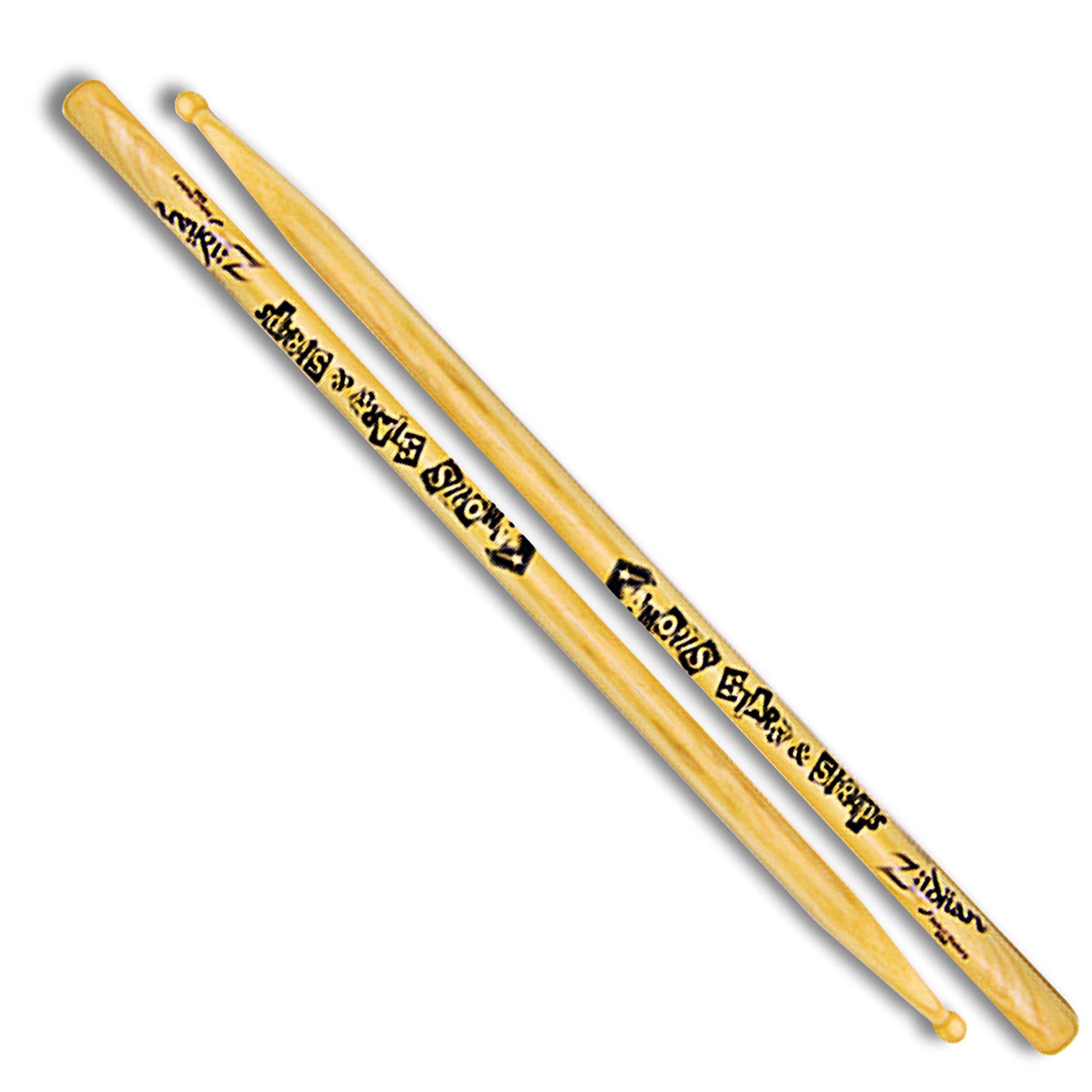 Sponsored Ad – Artist Series Hickory Drumsticks - Travis Barker - Wood Tip - 'Stars & Straps' Logo